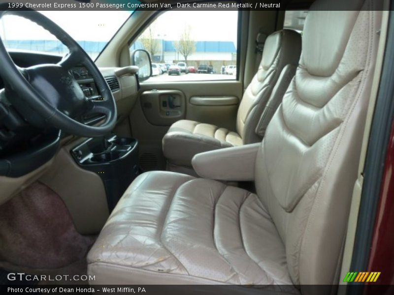 Dark Carmine Red Metallic / Neutral 1999 Chevrolet Express 1500 Passenger Conversion Van