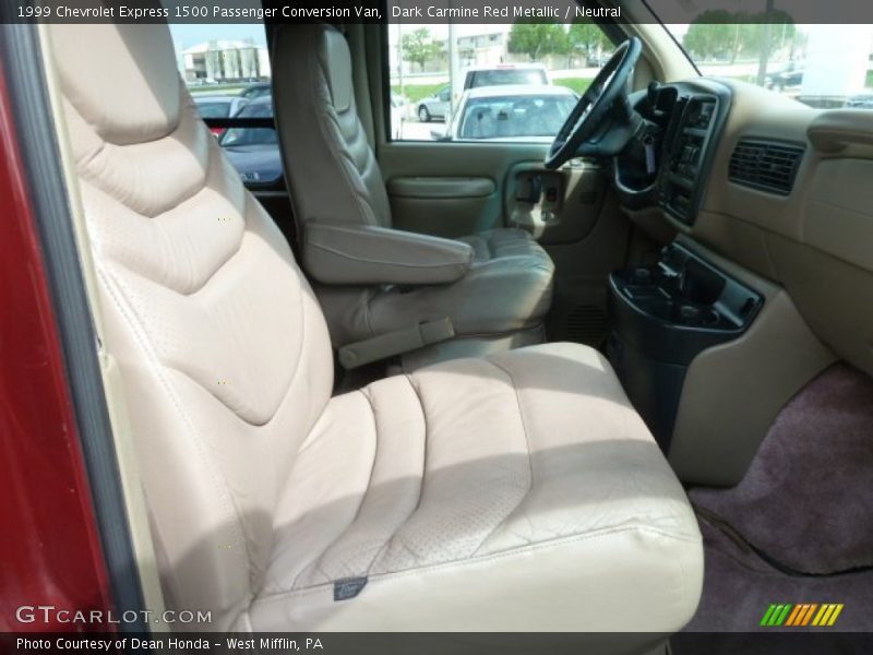 Dark Carmine Red Metallic / Neutral 1999 Chevrolet Express 1500 Passenger Conversion Van