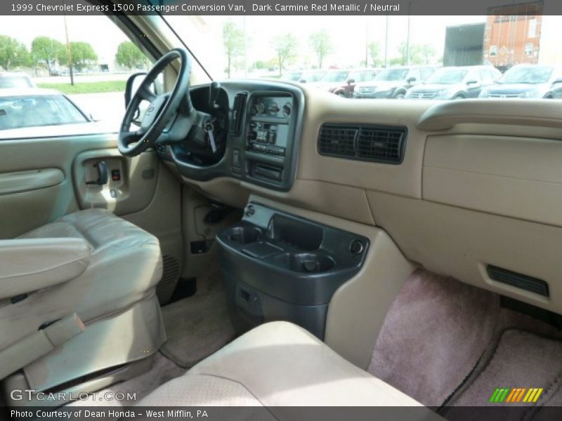 Dark Carmine Red Metallic / Neutral 1999 Chevrolet Express 1500 Passenger Conversion Van
