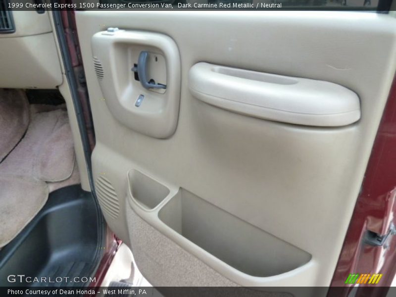 Dark Carmine Red Metallic / Neutral 1999 Chevrolet Express 1500 Passenger Conversion Van
