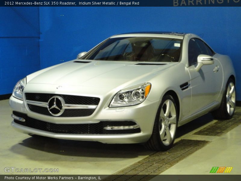 Iridium Silver Metallic / Bengal Red 2012 Mercedes-Benz SLK 350 Roadster