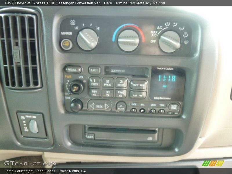 Dark Carmine Red Metallic / Neutral 1999 Chevrolet Express 1500 Passenger Conversion Van