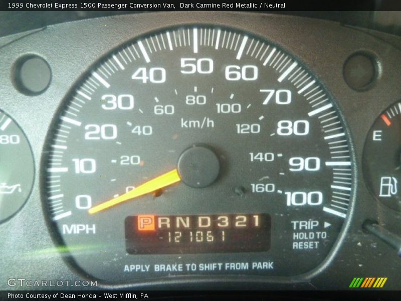 Dark Carmine Red Metallic / Neutral 1999 Chevrolet Express 1500 Passenger Conversion Van