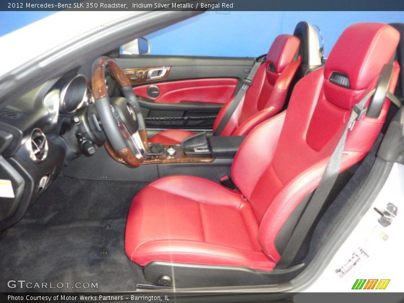 Iridium Silver Metallic / Bengal Red 2012 Mercedes-Benz SLK 350 Roadster