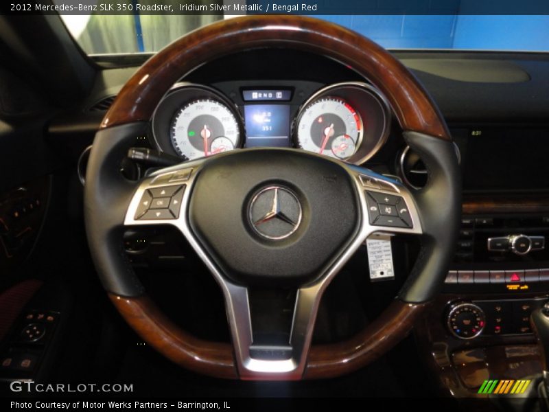 Iridium Silver Metallic / Bengal Red 2012 Mercedes-Benz SLK 350 Roadster