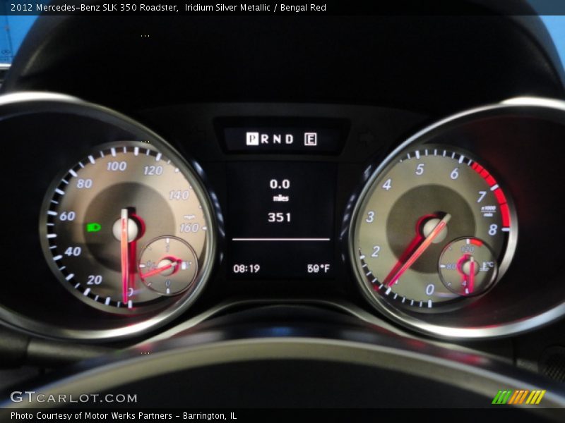 Iridium Silver Metallic / Bengal Red 2012 Mercedes-Benz SLK 350 Roadster