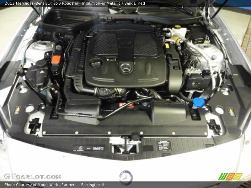 Iridium Silver Metallic / Bengal Red 2012 Mercedes-Benz SLK 350 Roadster