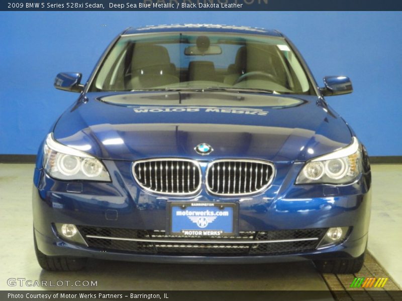 Deep Sea Blue Metallic / Black Dakota Leather 2009 BMW 5 Series 528xi Sedan