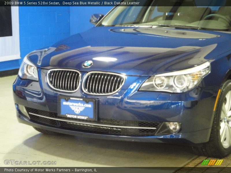 Deep Sea Blue Metallic / Black Dakota Leather 2009 BMW 5 Series 528xi Sedan