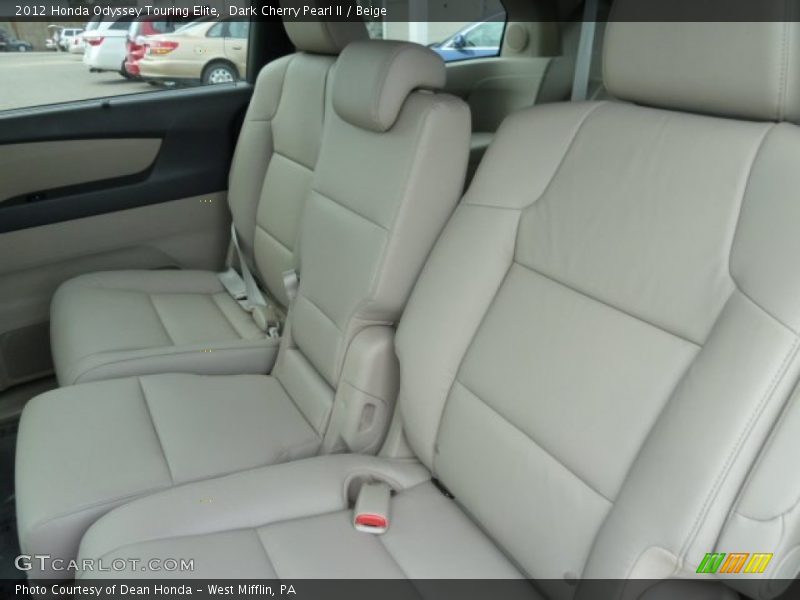 Dark Cherry Pearl II / Beige 2012 Honda Odyssey Touring Elite