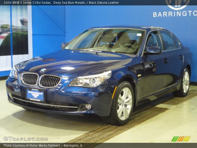 Deep Sea Blue Metallic / Black Dakota Leather 2009 BMW 5 Series 528xi Sedan