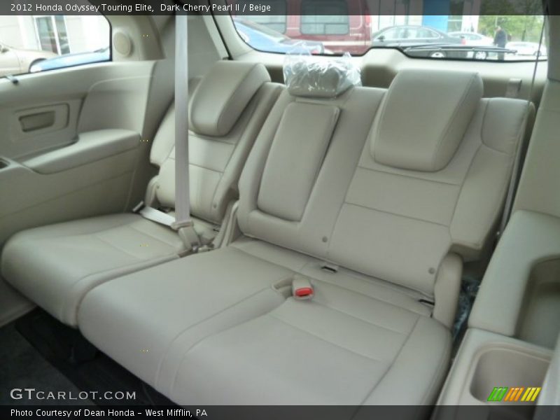 Dark Cherry Pearl II / Beige 2012 Honda Odyssey Touring Elite