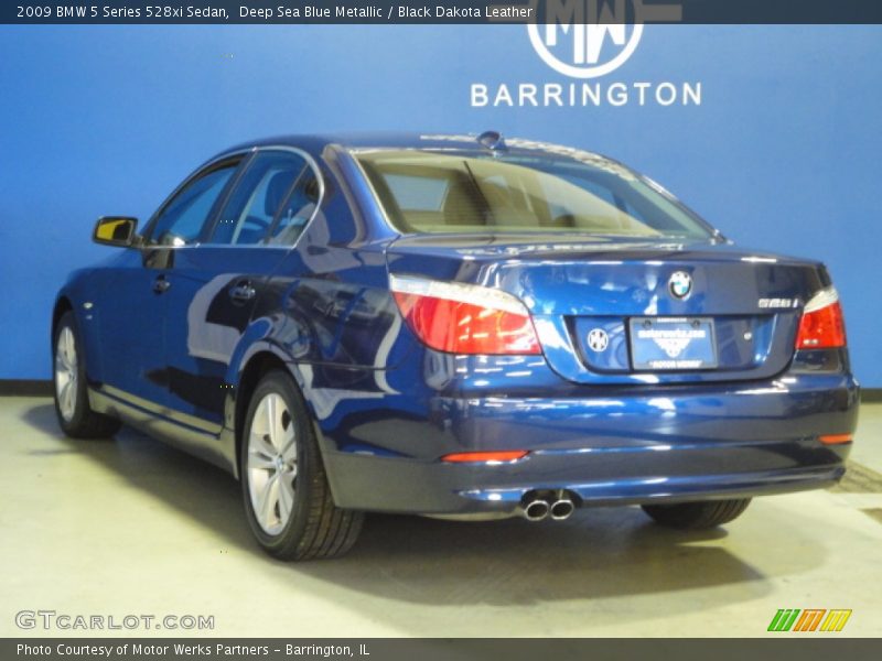 Deep Sea Blue Metallic / Black Dakota Leather 2009 BMW 5 Series 528xi Sedan