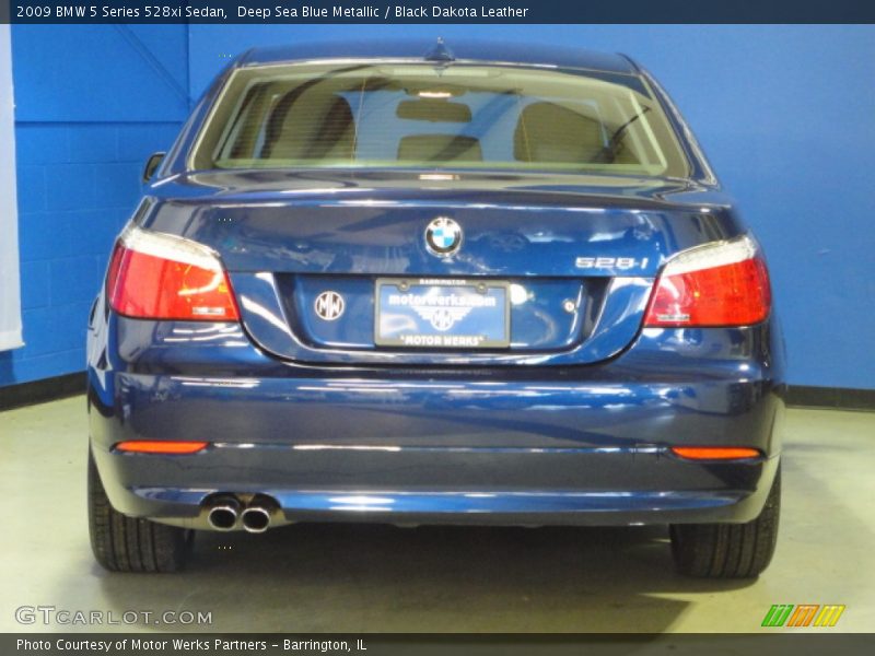 Deep Sea Blue Metallic / Black Dakota Leather 2009 BMW 5 Series 528xi Sedan