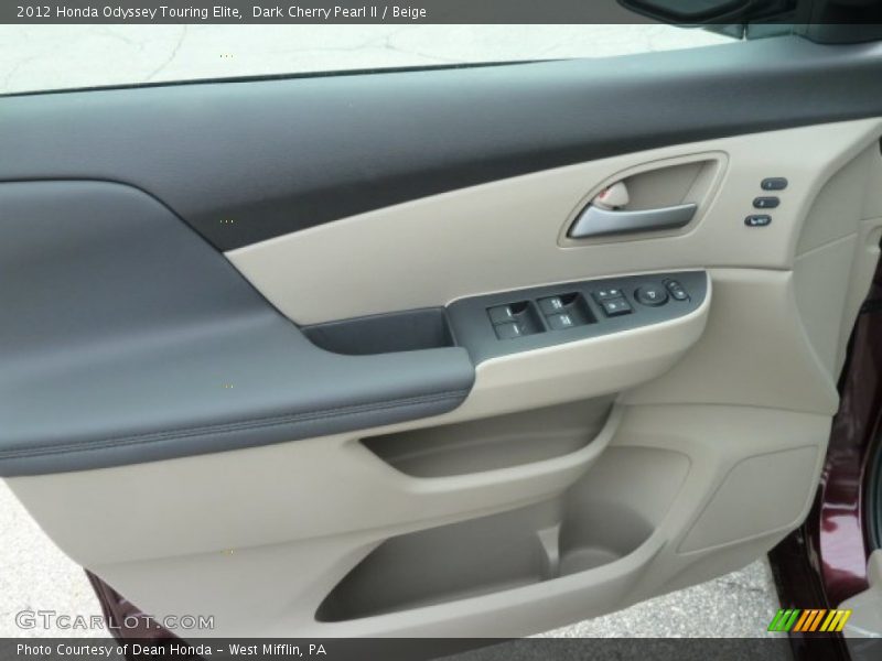 Dark Cherry Pearl II / Beige 2012 Honda Odyssey Touring Elite