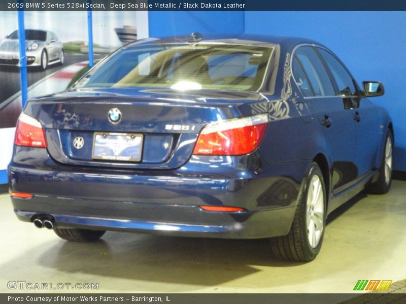 Deep Sea Blue Metallic / Black Dakota Leather 2009 BMW 5 Series 528xi Sedan