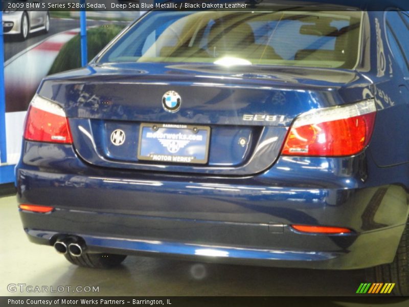 Deep Sea Blue Metallic / Black Dakota Leather 2009 BMW 5 Series 528xi Sedan