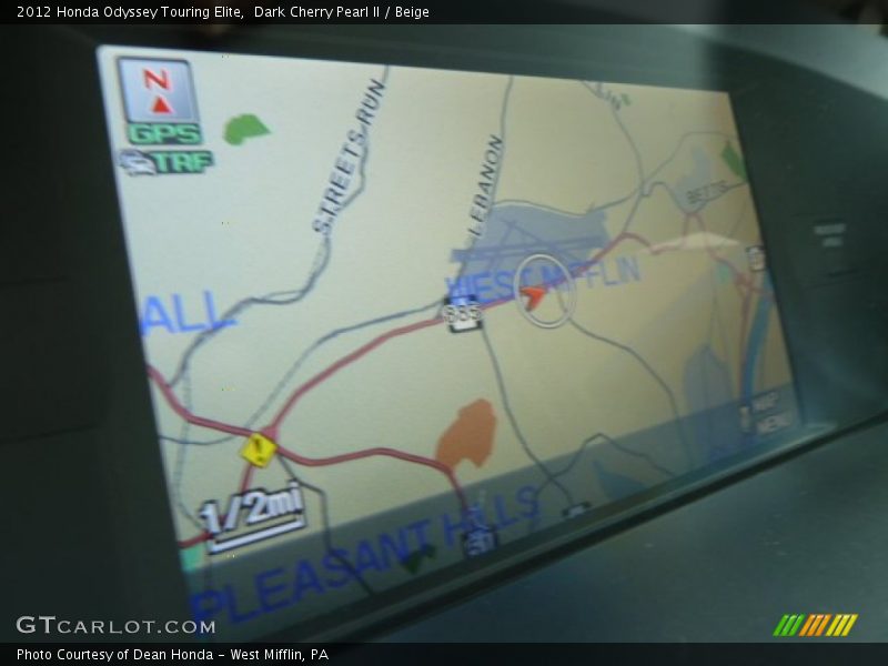 Dark Cherry Pearl II / Beige 2012 Honda Odyssey Touring Elite