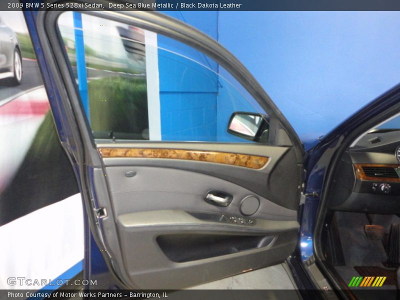 Deep Sea Blue Metallic / Black Dakota Leather 2009 BMW 5 Series 528xi Sedan