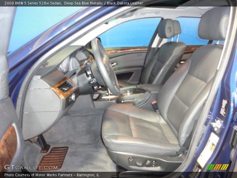 Deep Sea Blue Metallic / Black Dakota Leather 2009 BMW 5 Series 528xi Sedan