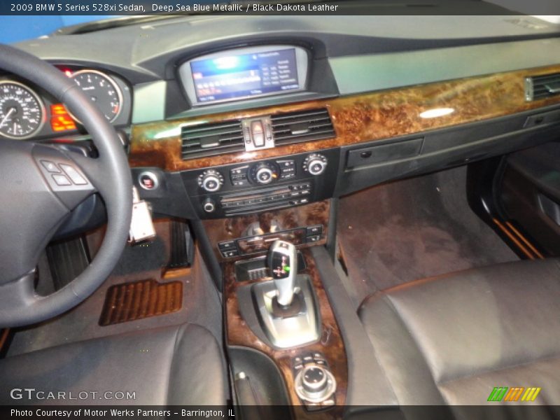Deep Sea Blue Metallic / Black Dakota Leather 2009 BMW 5 Series 528xi Sedan