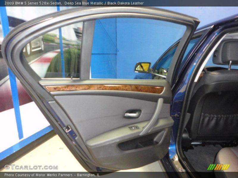 Deep Sea Blue Metallic / Black Dakota Leather 2009 BMW 5 Series 528xi Sedan