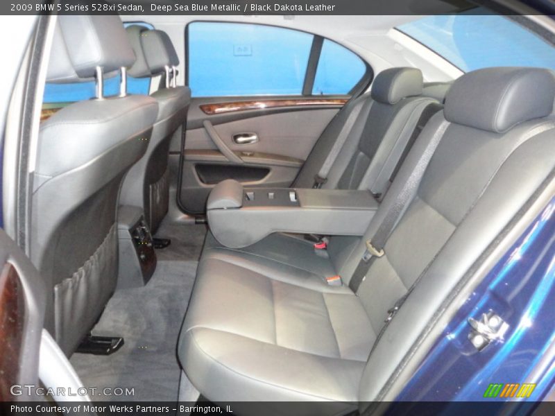 Deep Sea Blue Metallic / Black Dakota Leather 2009 BMW 5 Series 528xi Sedan
