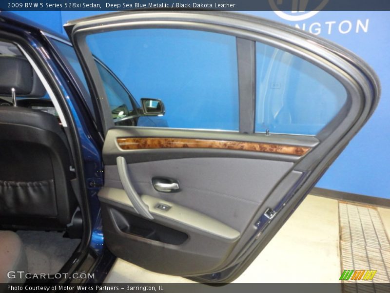 Deep Sea Blue Metallic / Black Dakota Leather 2009 BMW 5 Series 528xi Sedan