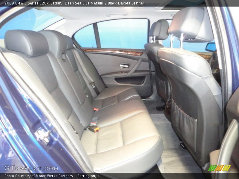 Deep Sea Blue Metallic / Black Dakota Leather 2009 BMW 5 Series 528xi Sedan