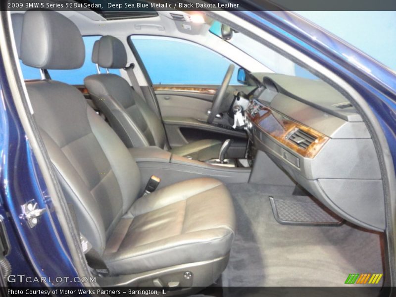 Deep Sea Blue Metallic / Black Dakota Leather 2009 BMW 5 Series 528xi Sedan