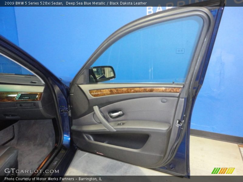 Deep Sea Blue Metallic / Black Dakota Leather 2009 BMW 5 Series 528xi Sedan