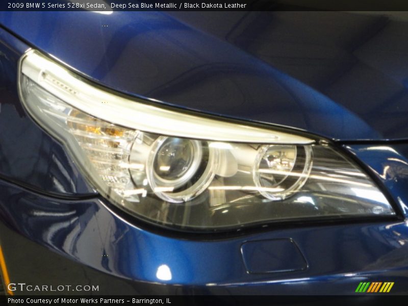 Deep Sea Blue Metallic / Black Dakota Leather 2009 BMW 5 Series 528xi Sedan