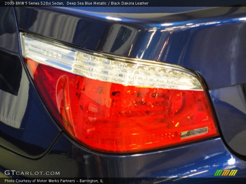 Deep Sea Blue Metallic / Black Dakota Leather 2009 BMW 5 Series 528xi Sedan