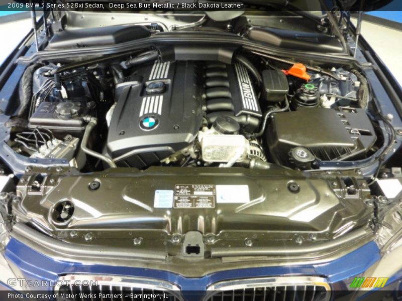 Deep Sea Blue Metallic / Black Dakota Leather 2009 BMW 5 Series 528xi Sedan