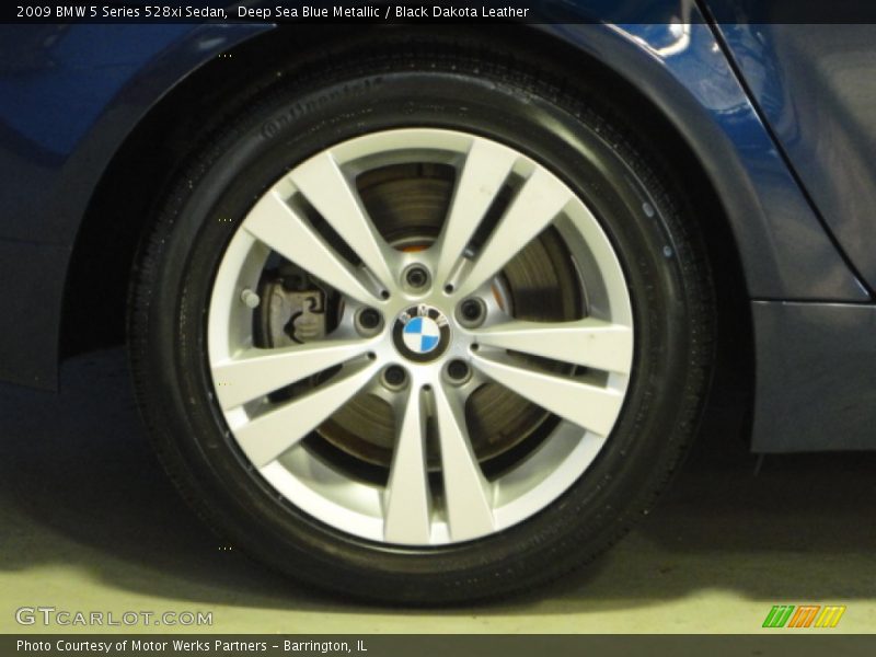 Deep Sea Blue Metallic / Black Dakota Leather 2009 BMW 5 Series 528xi Sedan