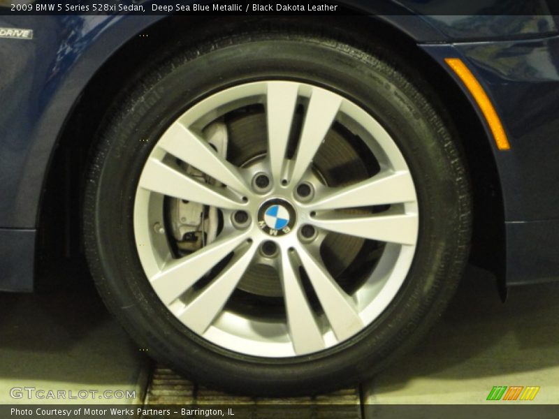 Deep Sea Blue Metallic / Black Dakota Leather 2009 BMW 5 Series 528xi Sedan