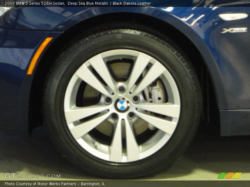 Deep Sea Blue Metallic / Black Dakota Leather 2009 BMW 5 Series 528xi Sedan
