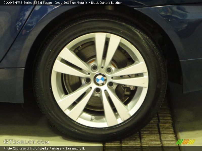 Deep Sea Blue Metallic / Black Dakota Leather 2009 BMW 5 Series 528xi Sedan