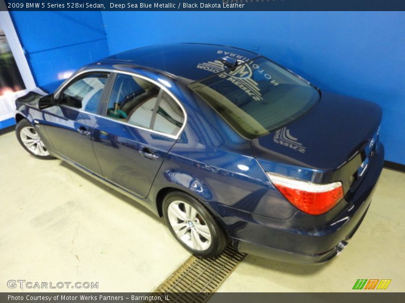 Deep Sea Blue Metallic / Black Dakota Leather 2009 BMW 5 Series 528xi Sedan
