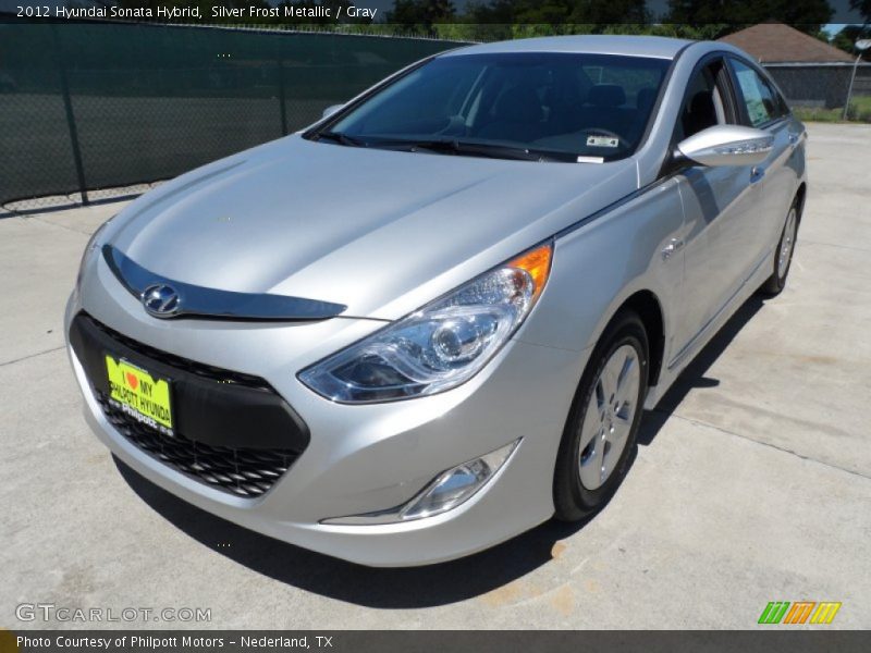 Silver Frost Metallic / Gray 2012 Hyundai Sonata Hybrid