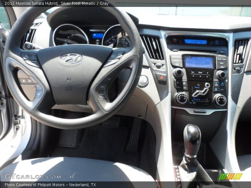 Silver Frost Metallic / Gray 2012 Hyundai Sonata Hybrid