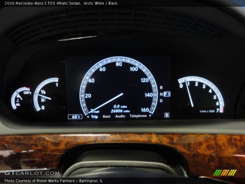 Arctic White / Black 2009 Mercedes-Benz S 550 4Matic Sedan