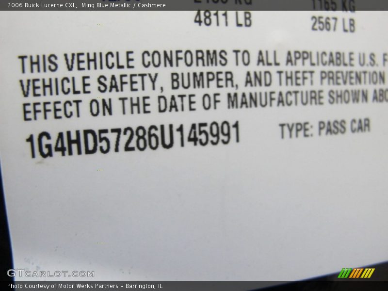 Ming Blue Metallic / Cashmere 2006 Buick Lucerne CXL