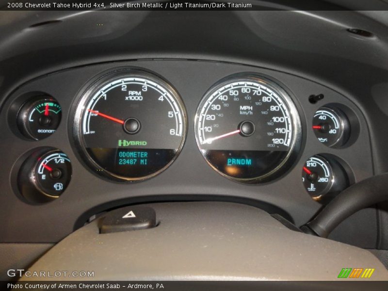 Silver Birch Metallic / Light Titanium/Dark Titanium 2008 Chevrolet Tahoe Hybrid 4x4