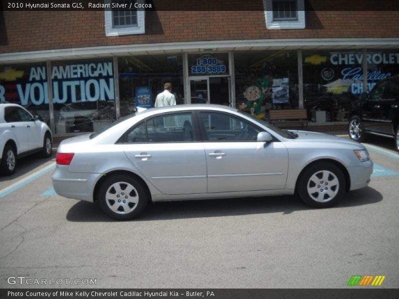 Radiant Silver / Cocoa 2010 Hyundai Sonata GLS