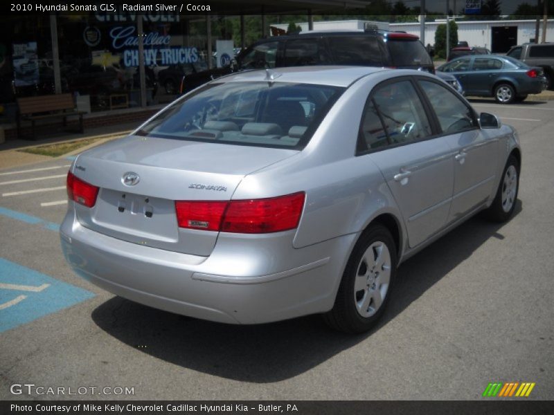 Radiant Silver / Cocoa 2010 Hyundai Sonata GLS