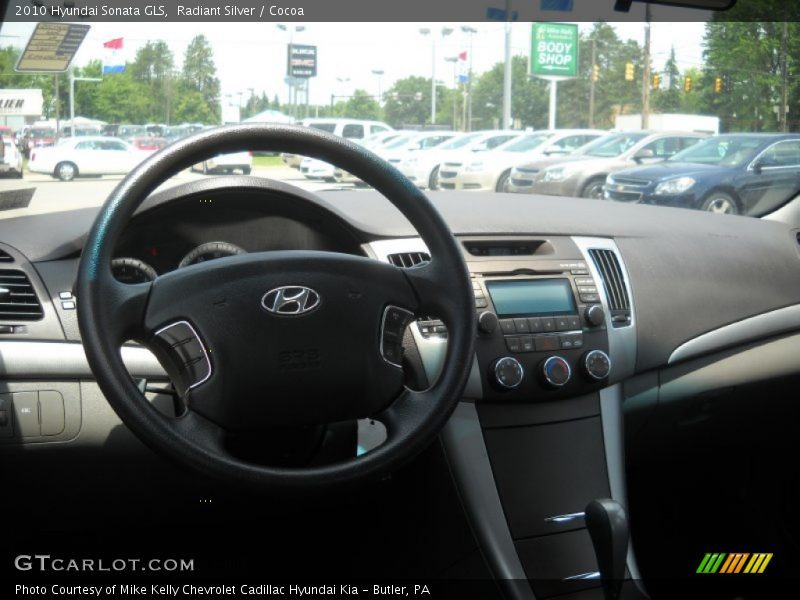 Radiant Silver / Cocoa 2010 Hyundai Sonata GLS