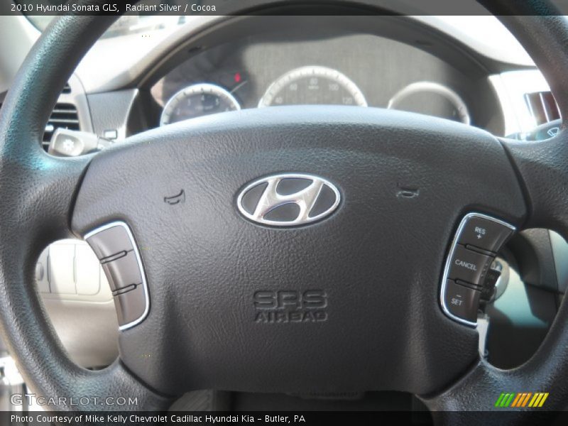 Radiant Silver / Cocoa 2010 Hyundai Sonata GLS