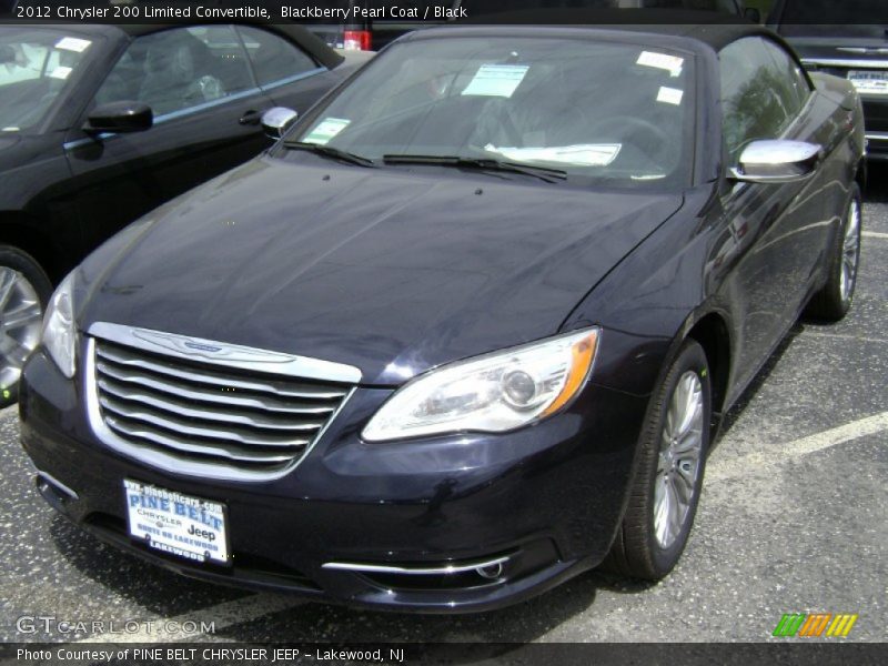Blackberry Pearl Coat / Black 2012 Chrysler 200 Limited Convertible