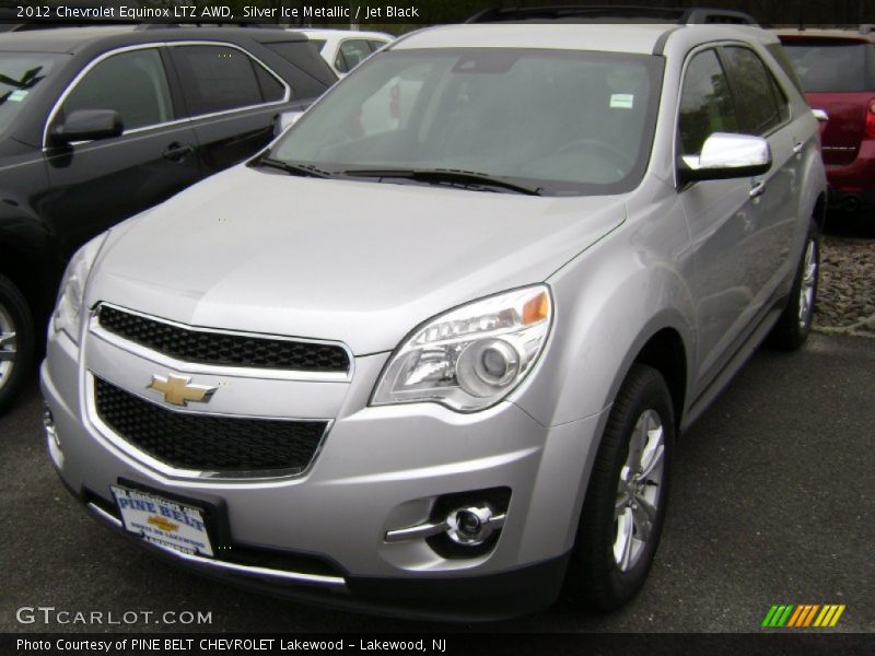 Silver Ice Metallic / Jet Black 2012 Chevrolet Equinox LTZ AWD